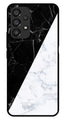 Black White Marble Design Metal Mobile Case for Samsung Galaxy A33 5G   (Design No -09)