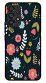 Floral Pattern2 Metal Mobile Case for Samsung Galaxy A33 5G   (Design No -12)