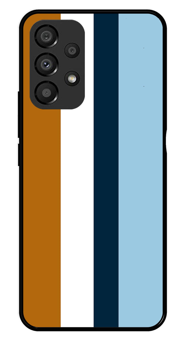 MultiColor Pattern Metal Mobile Case for Samsung Galaxy A33 5G   (Design No -17)
