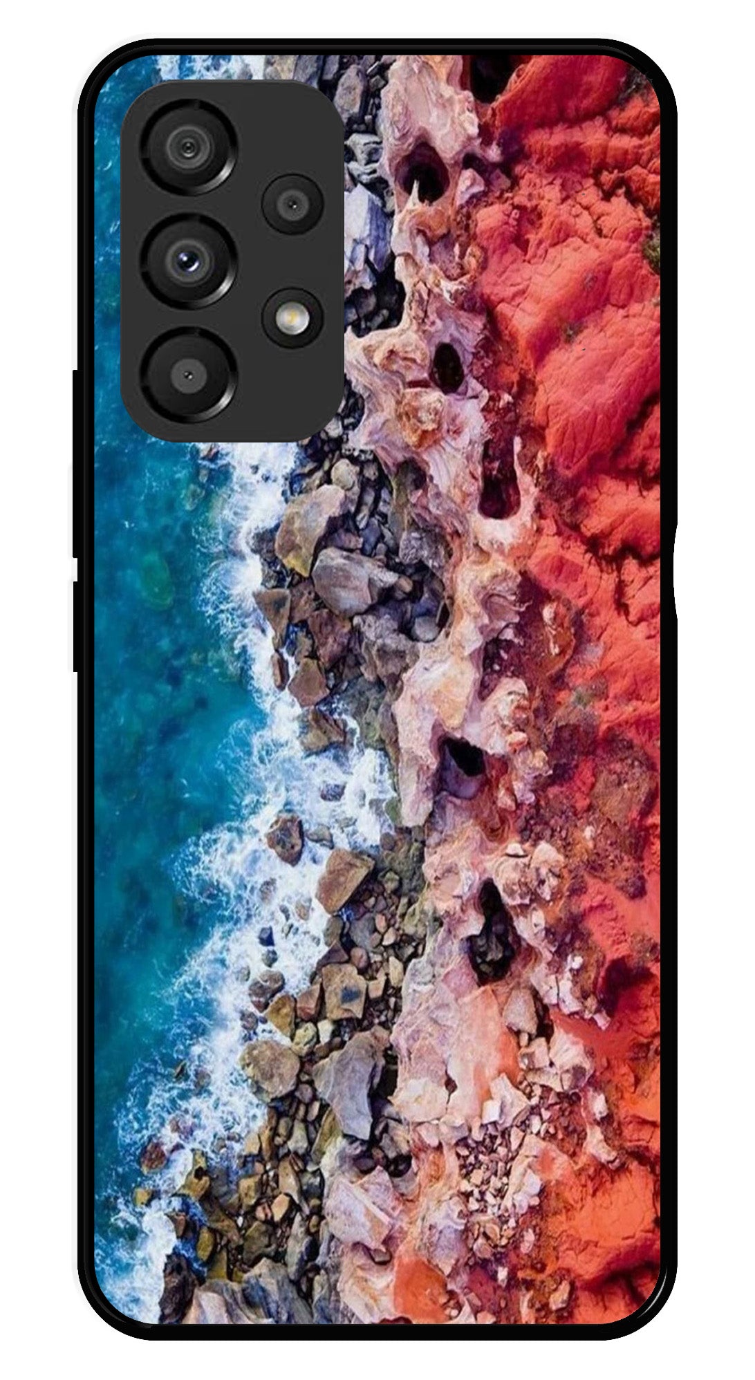 Sea Shore Metal Mobile Case for Samsung Galaxy A33 5G   (Design No -18)