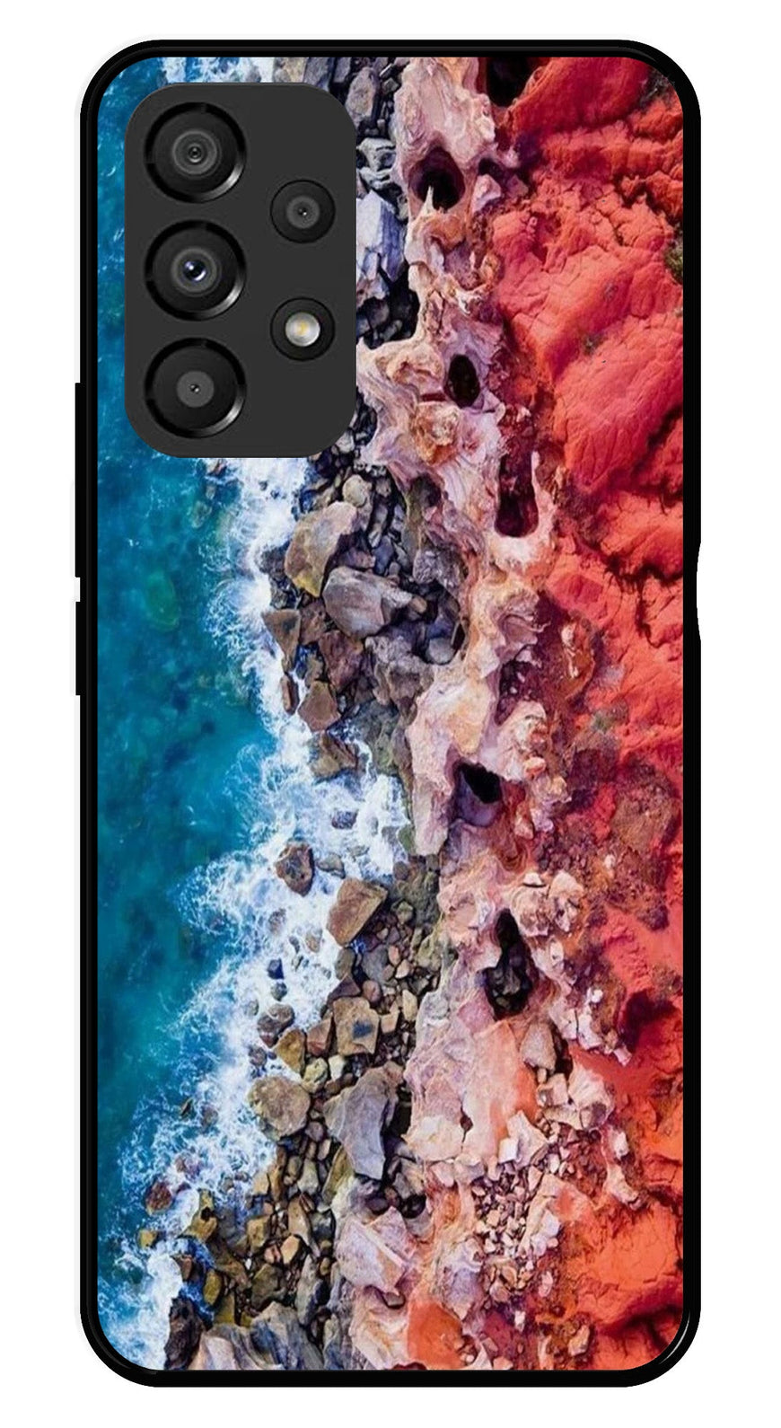Sea Shore Metal Mobile Case for Samsung Galaxy A33 5G   (Design No -18)