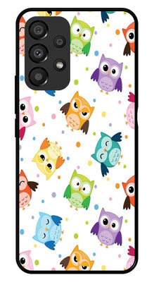 Owls Pattern Metal Mobile Case for Samsung Galaxy A33 5G