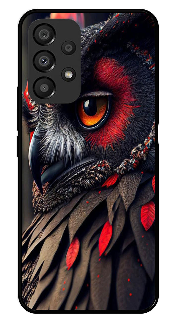 Owl Design Metal Mobile Case for Samsung Galaxy A33 5G   (Design No -26)
