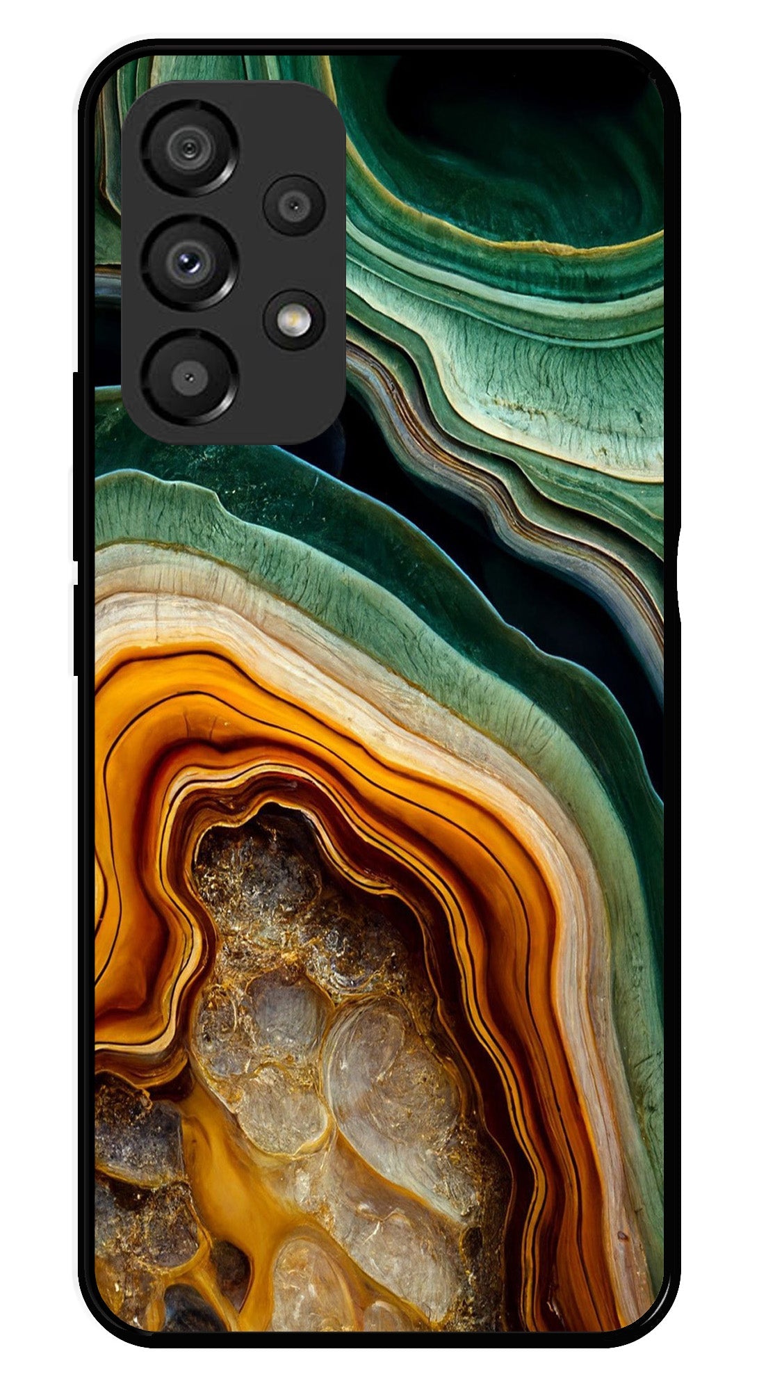Marble Design Metal Mobile Case for Samsung Galaxy A33 5G   (Design No -28)