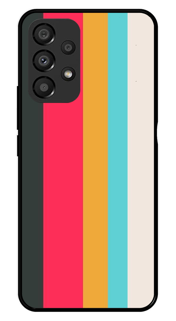Muted Rainbow Metal Mobile Case for Samsung Galaxy A33 5G   (Design No -31)