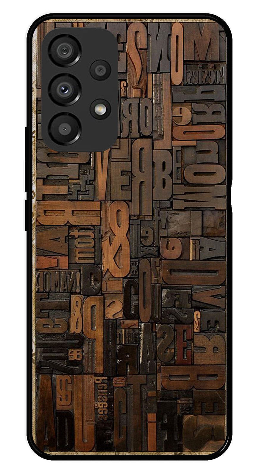 Alphabets Metal Mobile Case for Samsung Galaxy A33 5G   (Design No -32)