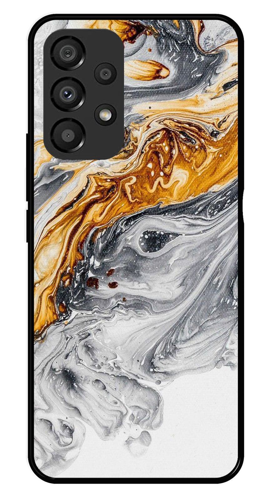 Marble Pattern Metal Mobile Case for Samsung Galaxy A33 5G   (Design No -36)