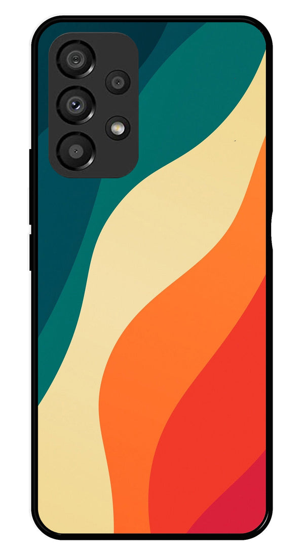 Muted Rainbow Metal Mobile Case for Samsung Galaxy A33 5G   (Design No -39)
