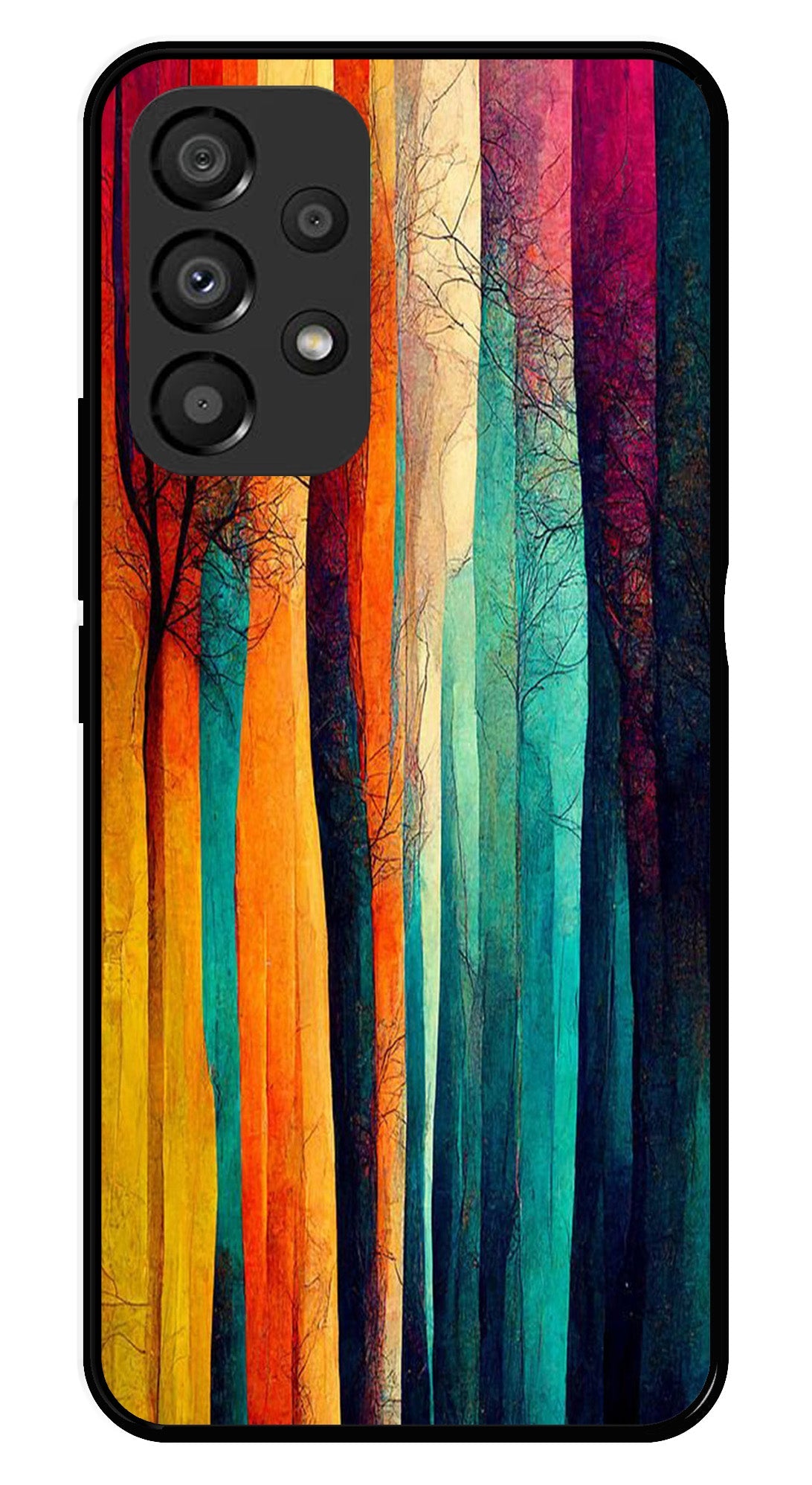 Modern Art Colorful Metal Mobile Case for Samsung Galaxy A33 5G   (Design No -47)
