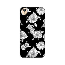 White flowers Black Background Case for Oppo A37