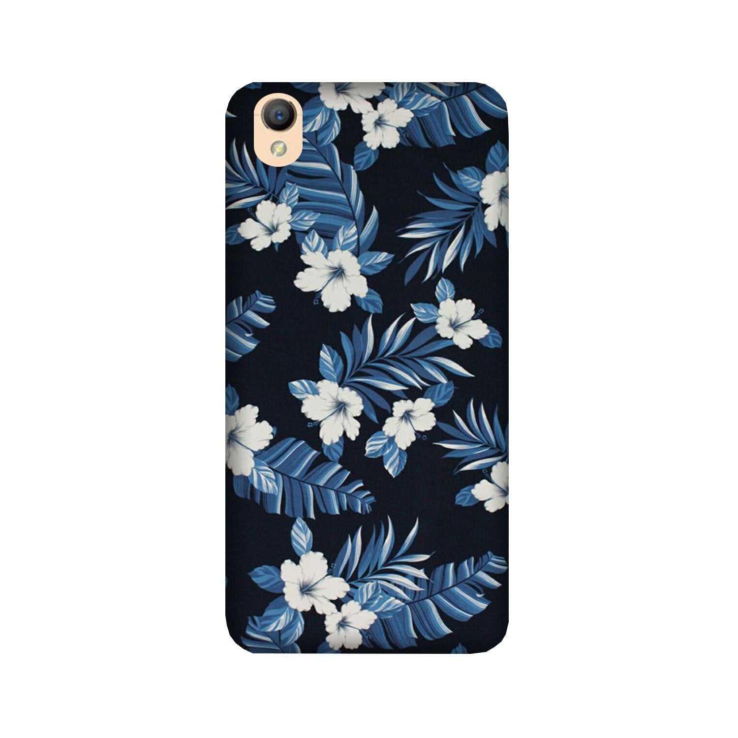 White flowers Blue Background2 Case for Oppo A37
