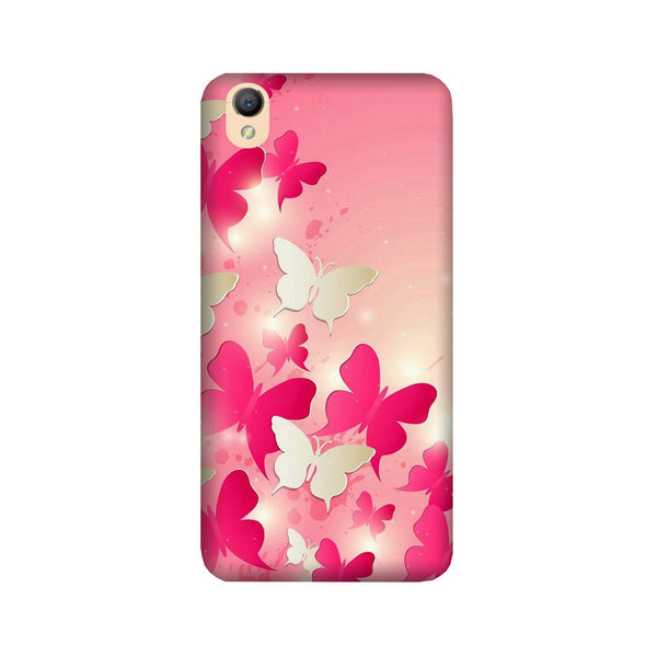 White Pick Butterflies Case for Oppo A37