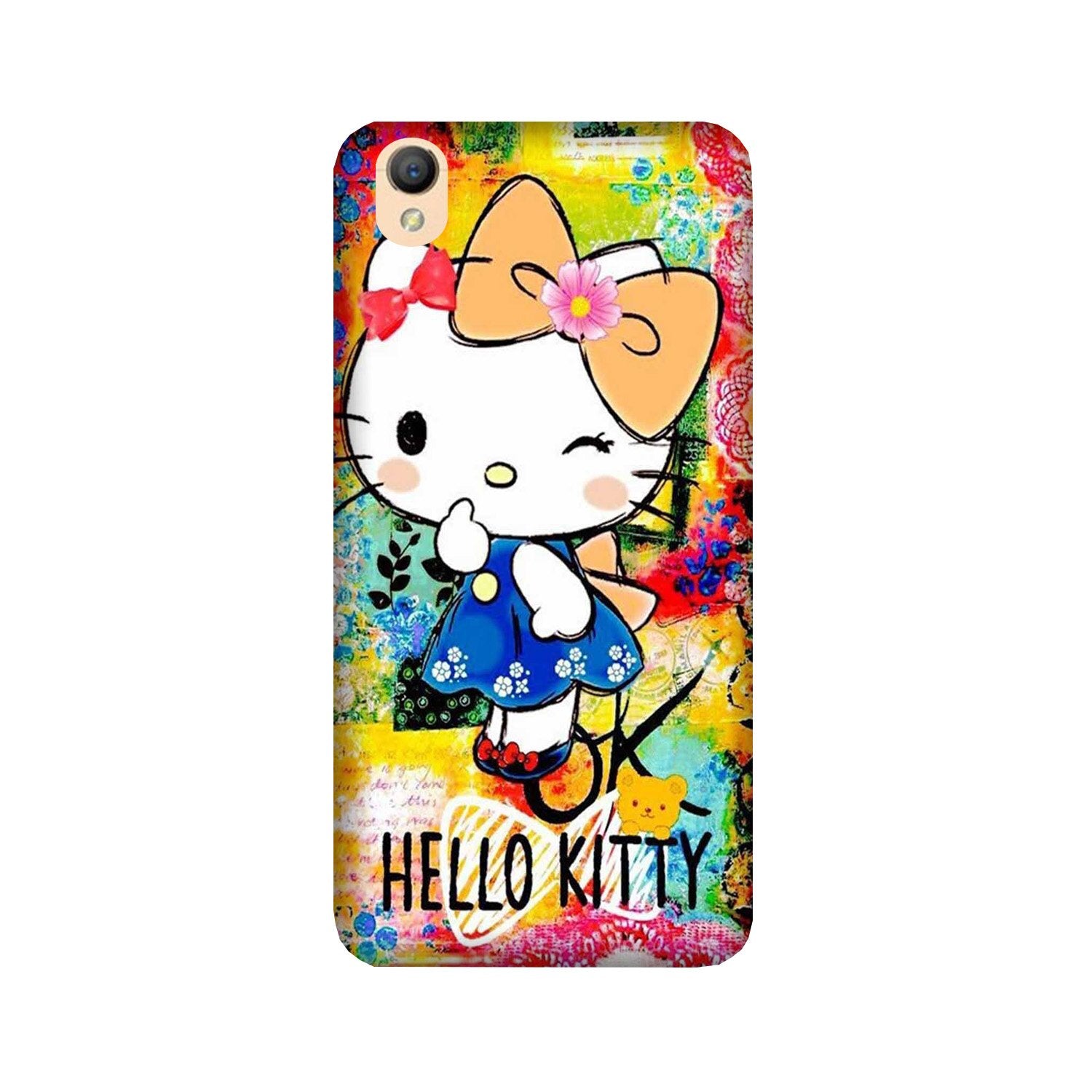 Hello Kitty Mobile Back Case for Oppo A37  (Design - 362)