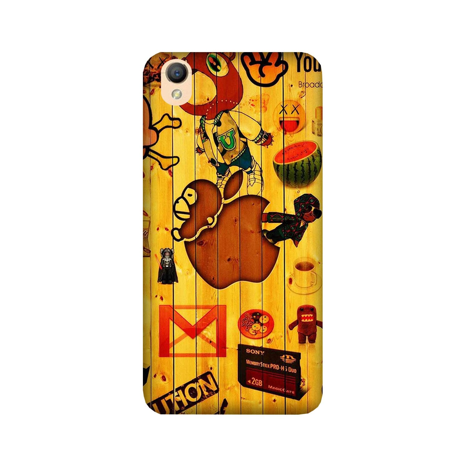 Wooden Texture Mobile Back Case for Oppo A37  (Design - 367)