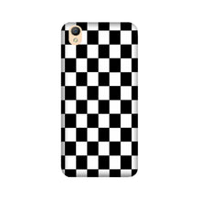 Black White Boxes Mobile Back Case for Oppo A37  (Design - 372)