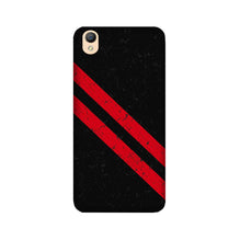 Black Red Pattern Mobile Back Case for Oppo A37  (Design - 373)