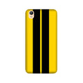 Black Yellow Pattern Mobile Back Case for Oppo A37  (Design - 377)