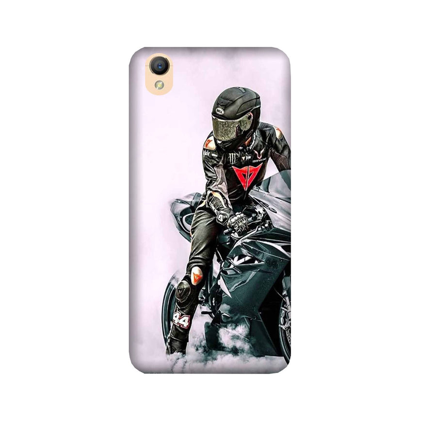 Biker Mobile Back Case for Oppo A37  (Design - 383)