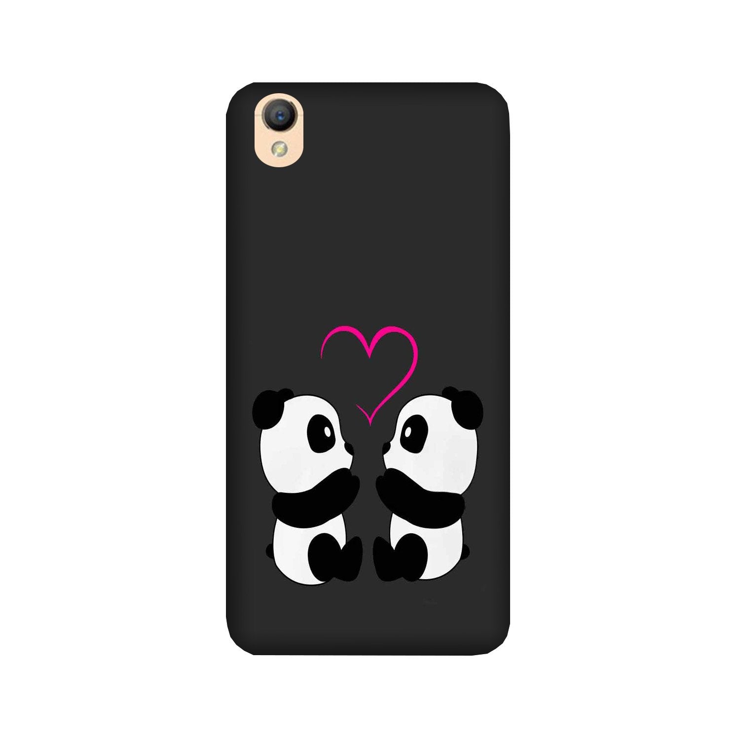 Panda Love Mobile Back Case for Oppo A37  (Design - 398)