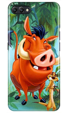 Timon and Pumbaa Mobile Back Case for Oppo A3s  (Design - 305)