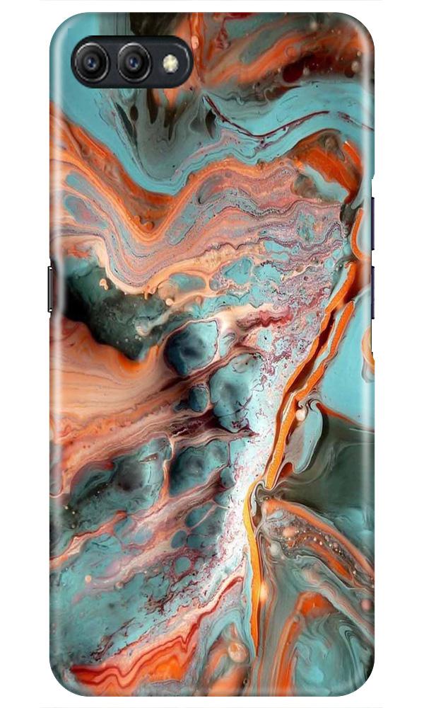 Marble Texture Mobile Back Case for Realme C1  (Design - 309)