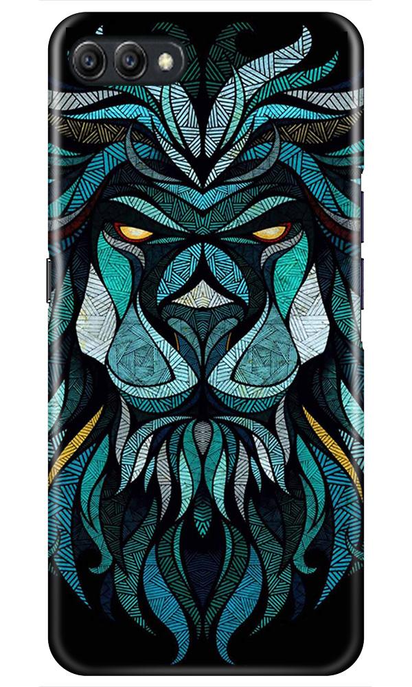 Lion Mobile Back Case for Realme C2  (Design - 314)