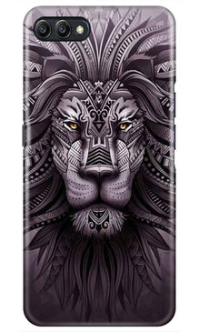 Lion Mobile Back Case for Realme C1  (Design - 315)