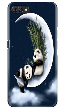 Panda Moon Mobile Back Case for Realme C2  (Design - 318)