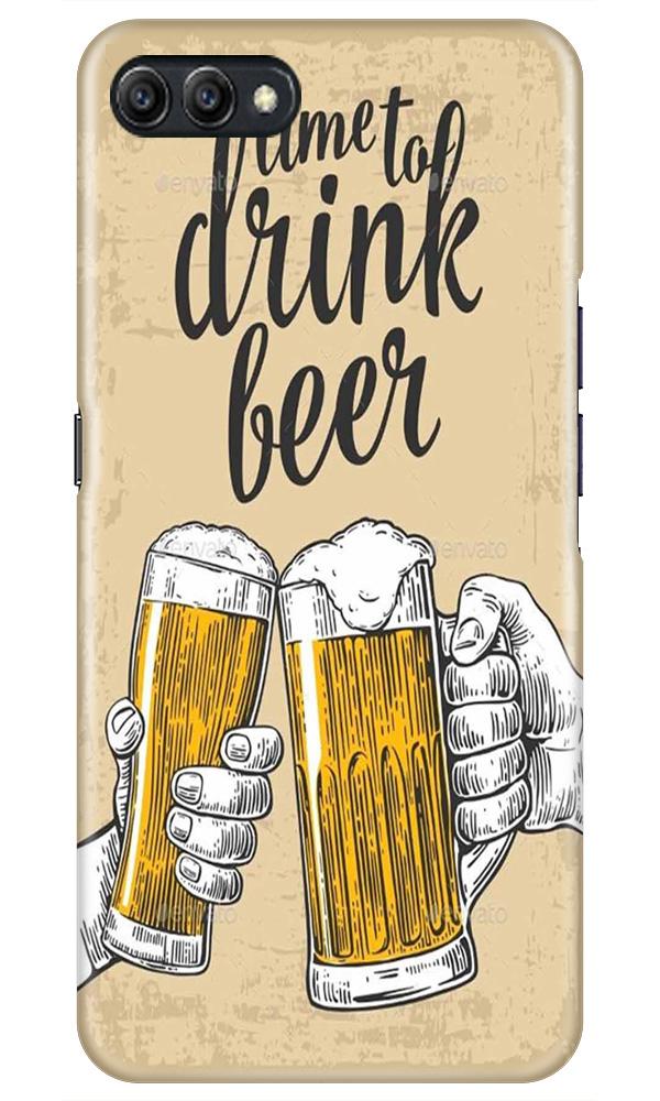 Drink Beer Mobile Back Case for Oppo A3s  (Design - 328)