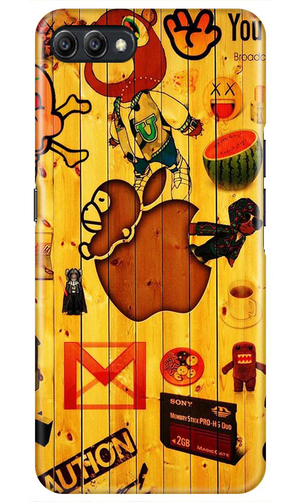 Wooden Texture Mobile Back Case for Realme C1  (Design - 367)