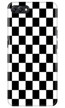 Black White Boxes Mobile Back Case for Realme C1  (Design - 372)