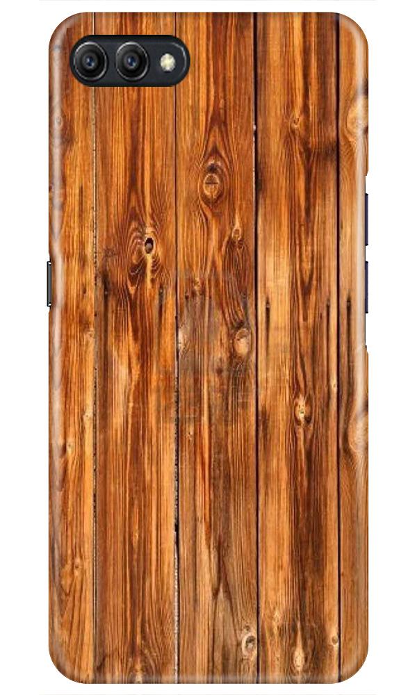 Wooden Texture Mobile Back Case for Oppo K1  (Design - 376)