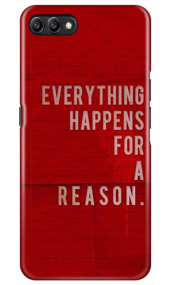 Everything Happens Reason Mobile Back Case for Oppo K1  (Design - 378)