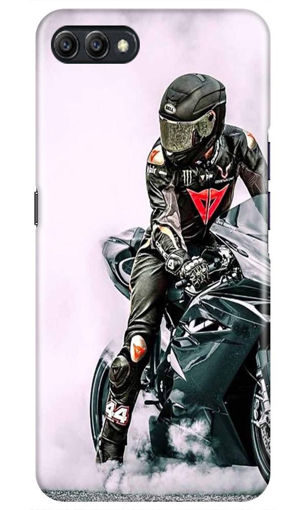 Biker Mobile Back Case for Realme C1  (Design - 383)