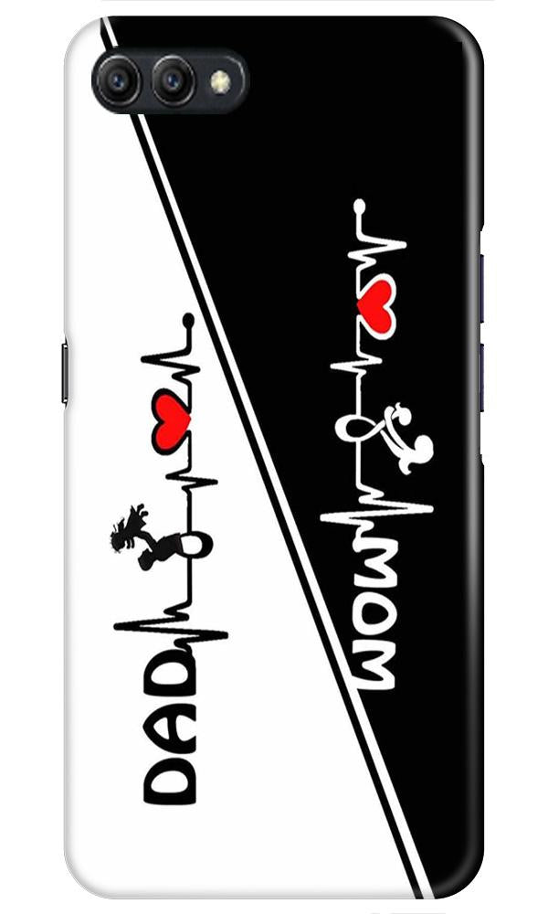 Love Mom Dad Mobile Back Case for Realme C2  (Design - 385)