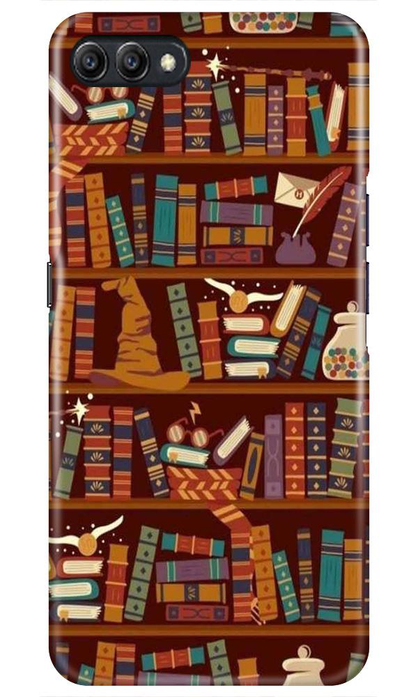 Book Shelf Mobile Back Case for Oppo K1  (Design - 390)