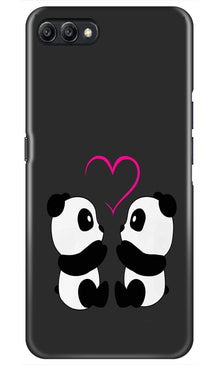 Panda Love Mobile Back Case for Oppo A3s  (Design - 398)