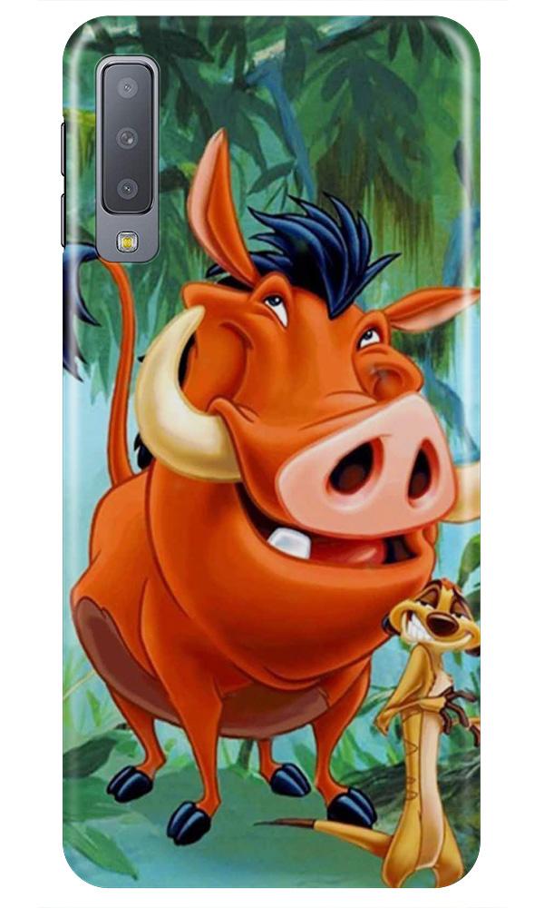 Timon and Pumbaa Mobile Back Case for Galaxy A7 (2018) (Design - 305)