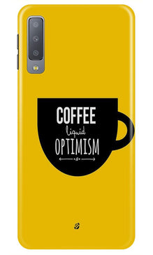 Coffee Optimism Mobile Back Case for Samsung Galaxy A50s  (Design - 353)