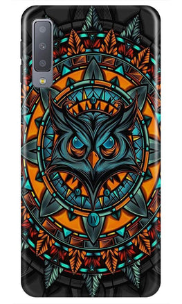 Owl Mobile Back Case for Galaxy A7 (2018) (Design - 360)