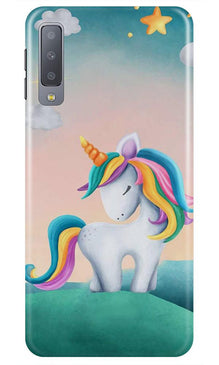 Unicorn Mobile Back Case for Galaxy A7 (2018) (Design - 366)