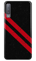 Black Red Pattern Mobile Back Case for Samsung A50 (Design - 373)