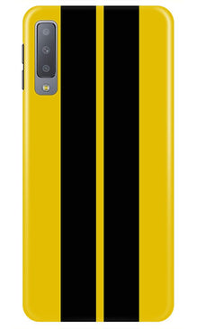 Black Yellow Pattern Mobile Back Case for Samung Galaxy A70s  (Design - 377)