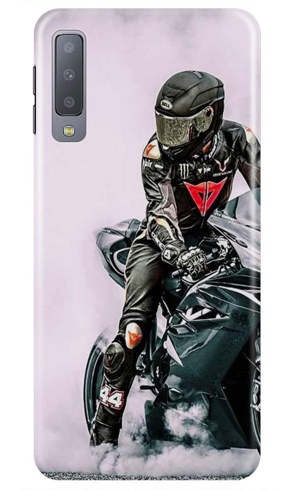 Biker Mobile Back Case for Galaxy A7 (2018) (Design - 383)