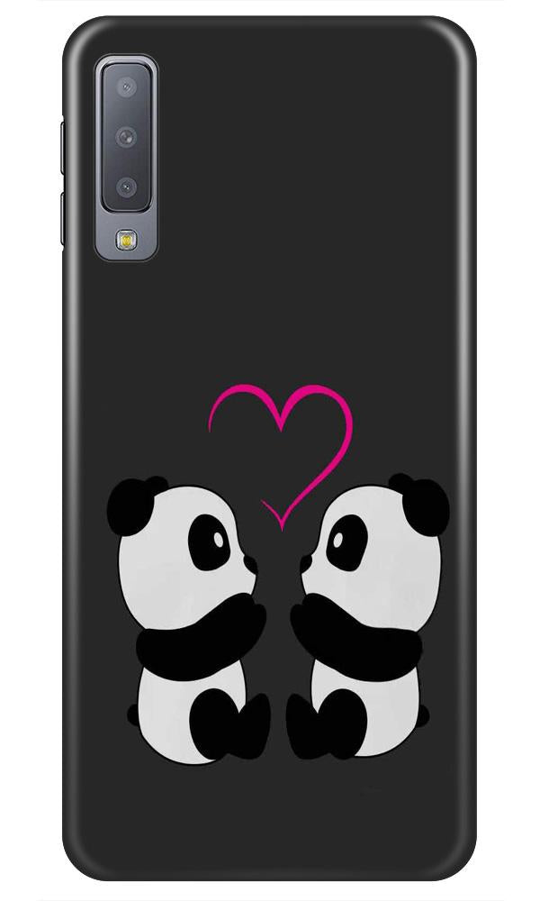 Panda Love Mobile Back Case for Samsung A50 (Design - 398)