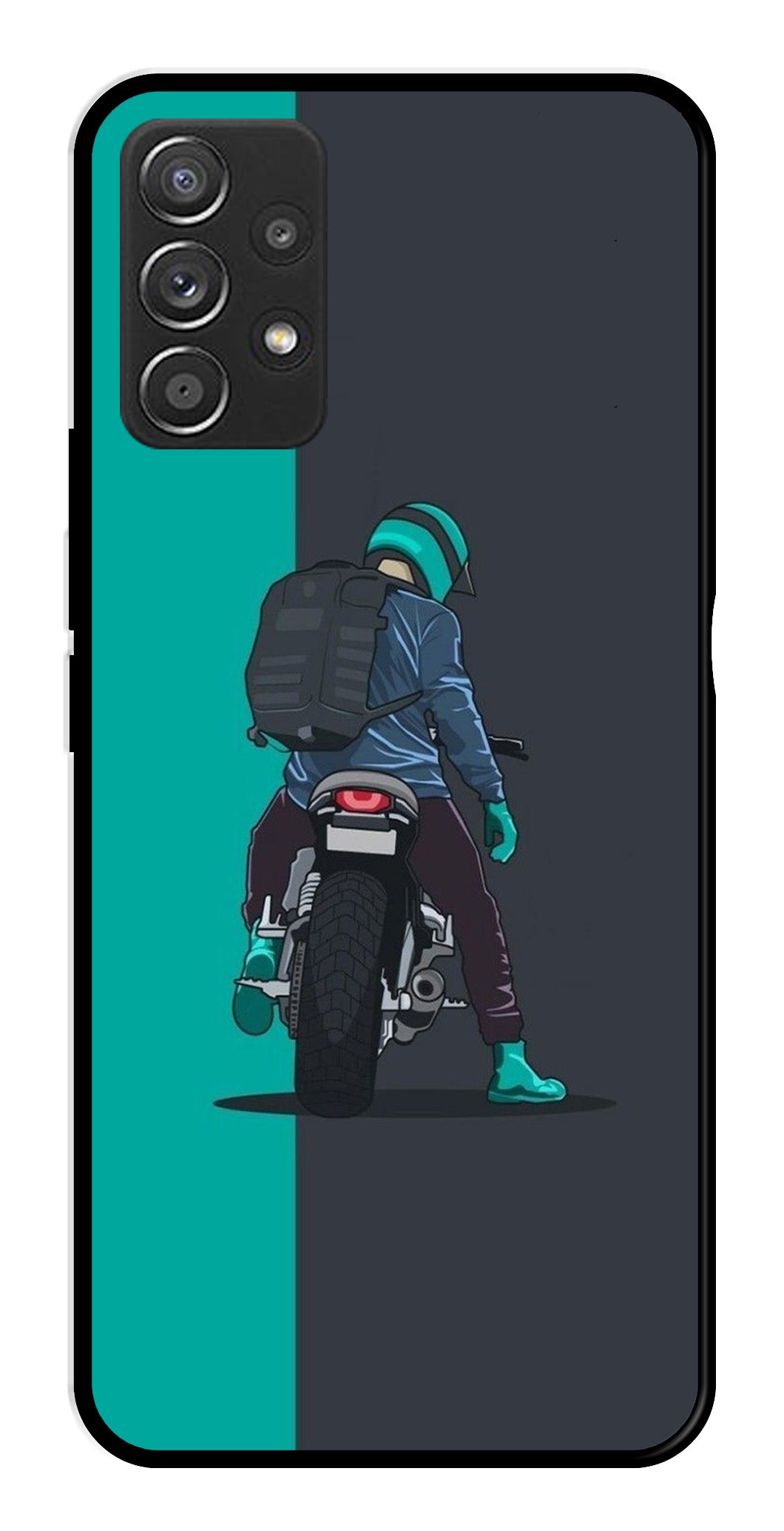 Bike Lover Metal Mobile Case for Samsung Galaxy A52 4G   (Design No -05)