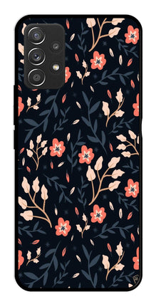 Floral Pattern Metal Mobile Case for Samsung Galaxy A52 4G