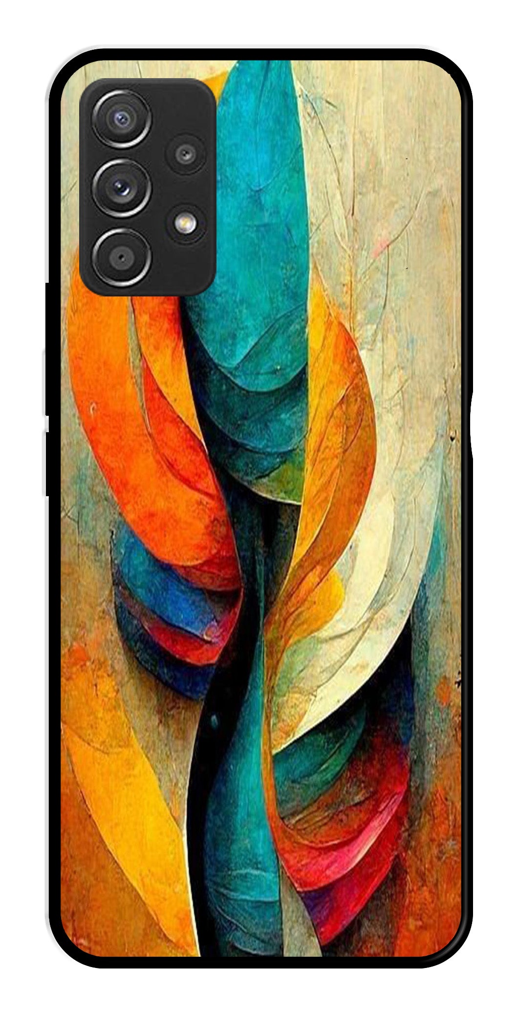Modern Art Metal Mobile Case for Samsung Galaxy A52 4G   (Design No -11)