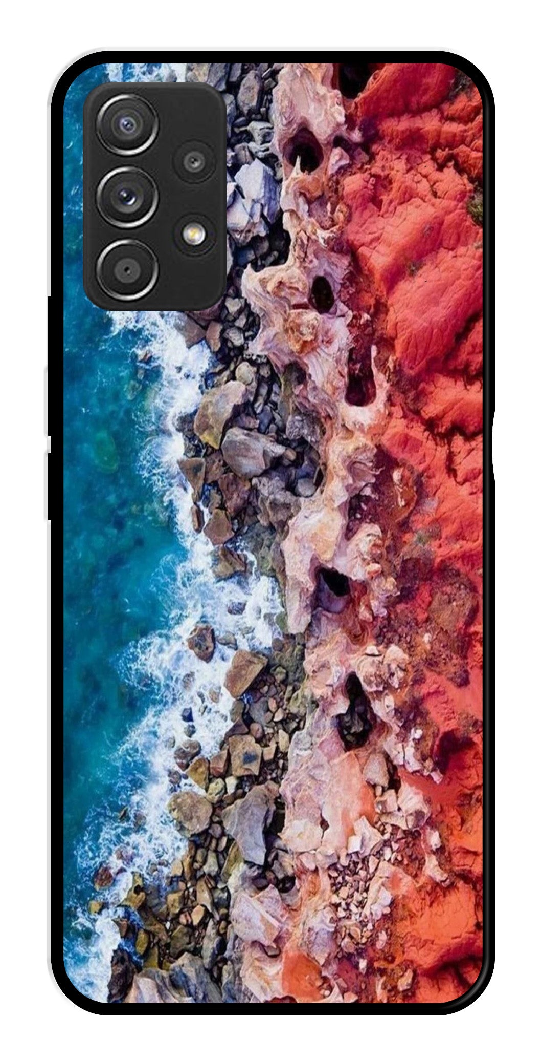 Sea Shore Metal Mobile Case for Samsung Galaxy A52 4G   (Design No -18)