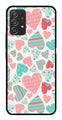 Hearts Pattern Metal Mobile Case for Samsung Galaxy A52 4G   (Design No -22)